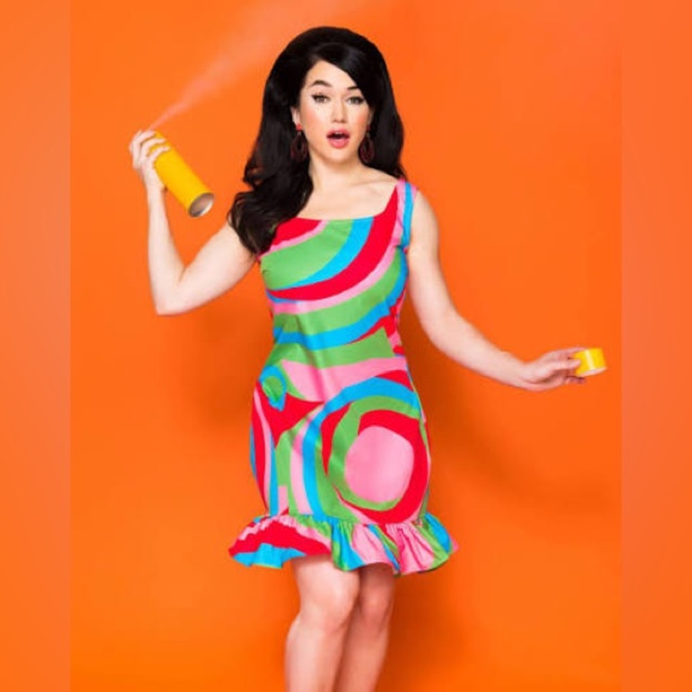 Barbie Swirly Cue Dress by Unique Vintage